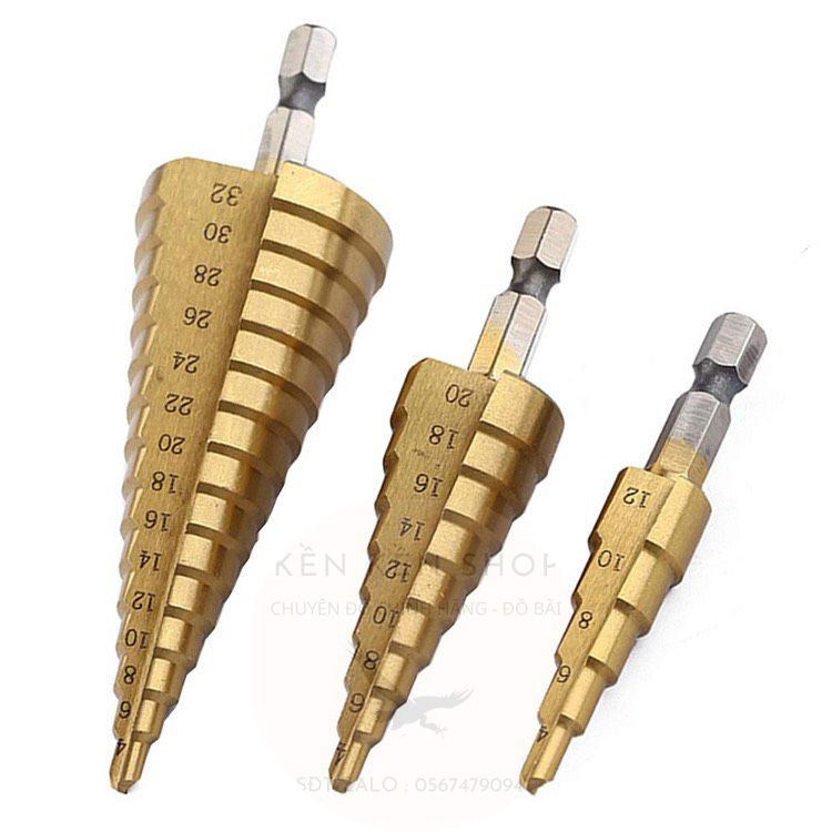 Mũi khoan tháp chuôi lục giác 6.3mm