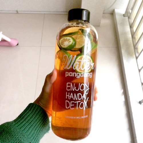 [HCM]Bình thủy tinh DETOX PONGDANG 600ml 1000ml