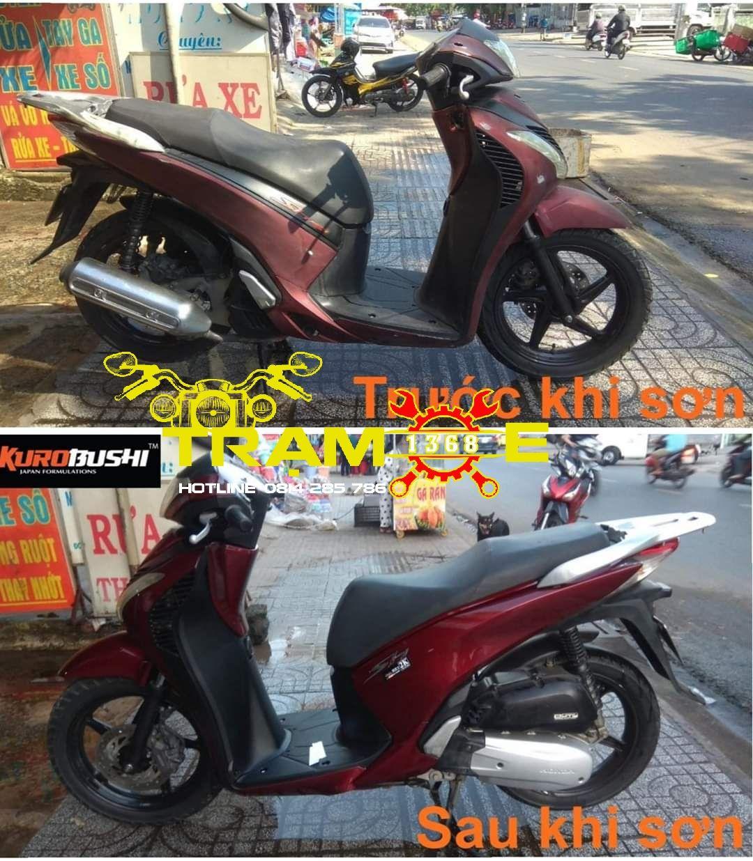 SƠN SAMURAI GÓI COMBO SƠN MÀU ĐỎ ĐÔ HONDA GỒM 4 CHAI