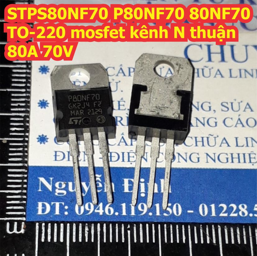 3 con stps80nf70 p80nf70 80nf70 to-220 mosfet kênh n thuận 80a 70v kde8493