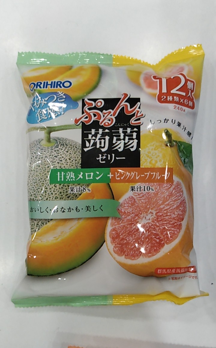 ORIHIRO- Thạch mềm vị dưa lưới bưởi 240g