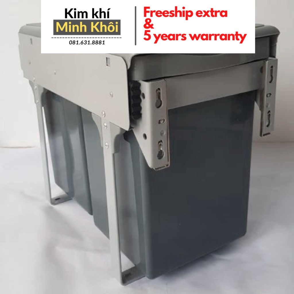 Thùng Rác Đôi Âm Tủ ABS Cao Cấp