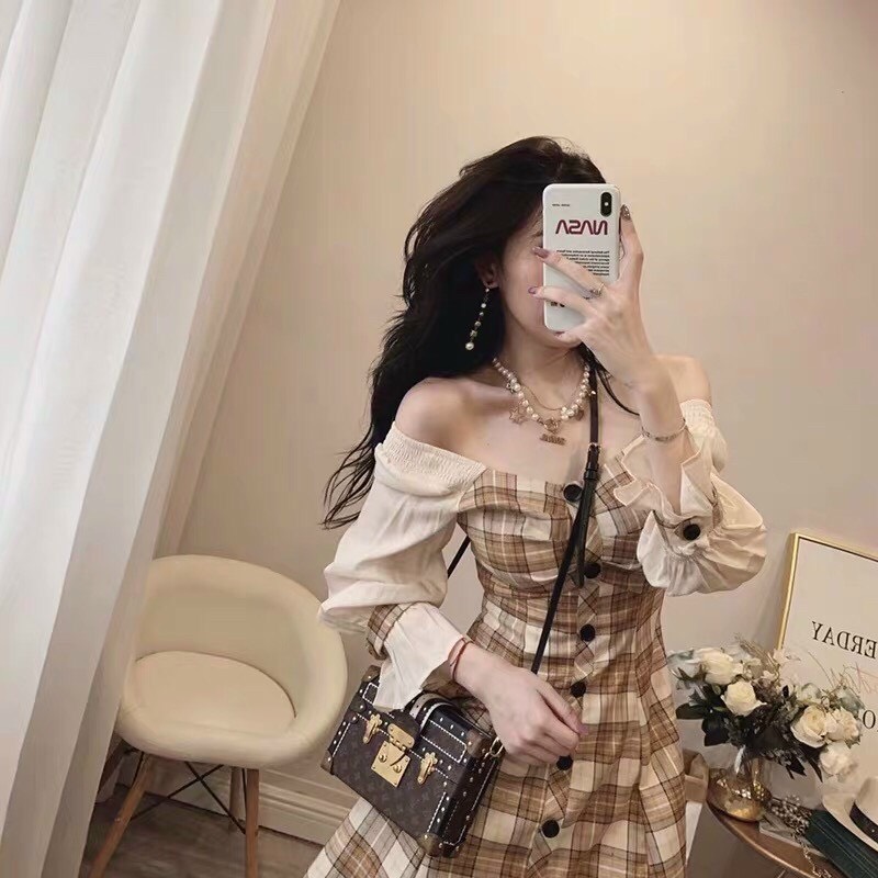 ĐẦM CARO TAY BÈO TRỄ VAI CỰC HOT