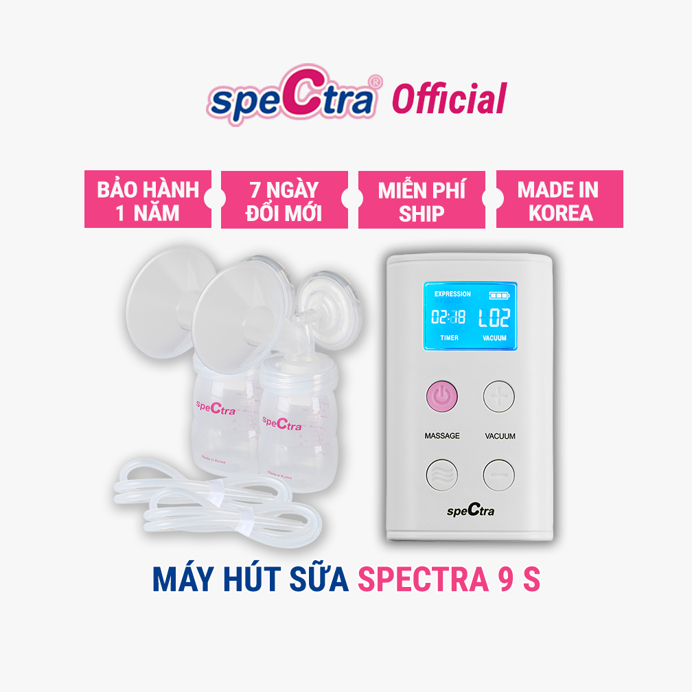 Máy Hút Sữa Điện Đôi Spectra 9S Hàn Quốc (Bảo Hành 1 Năm)