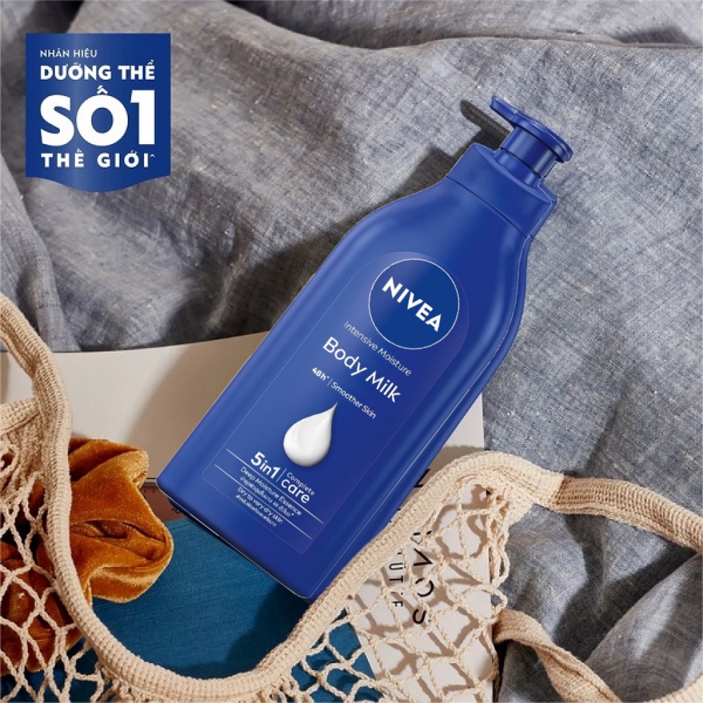 Dưỡng Thể Dưỡng Ẩm Chuyên Sâu Nivea 550ml Với x50 Vitamin E Giúp Phục Hồi Da Hư Tổn Cấp Ẩm Da Khô 48H Nivea Intensive Moisture Body Milk 550ml
