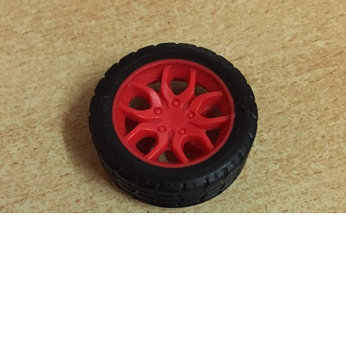 Bánh xe nhựa cao su lỗ trục 2mm đường kính 30mm