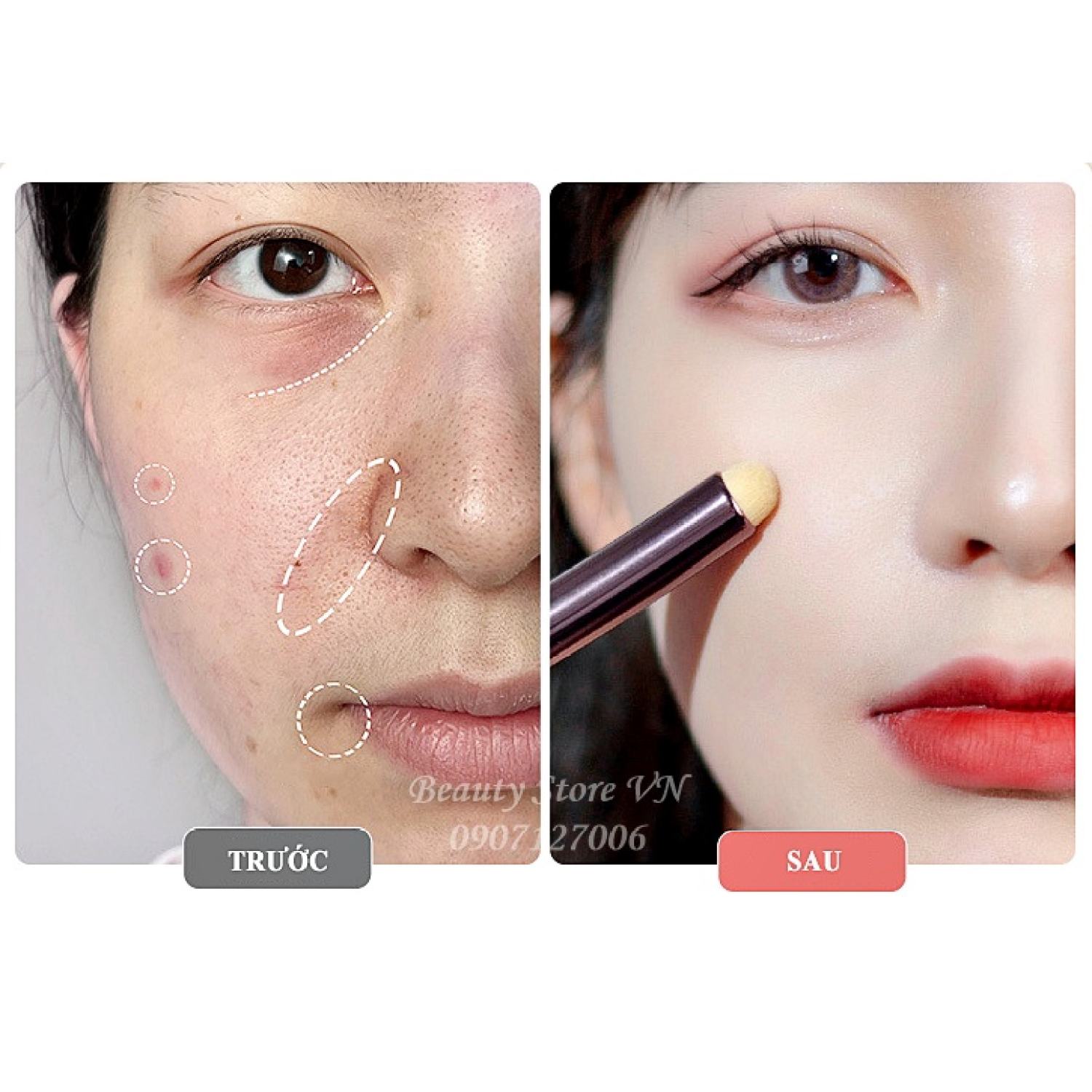 [LOẠI 1💋] Cọ Tán Son Môi & Che Khuyết Điểm Đa Năng Cao Cấp