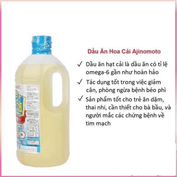 Dầu ăn hạt cải Nhật Bản 1 lít ( Hàng nội địa Nhật )