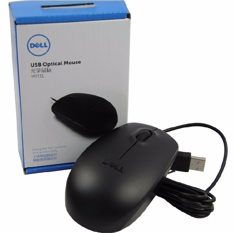 Chuột máy tính Dell MS111 Black dây cắm USB