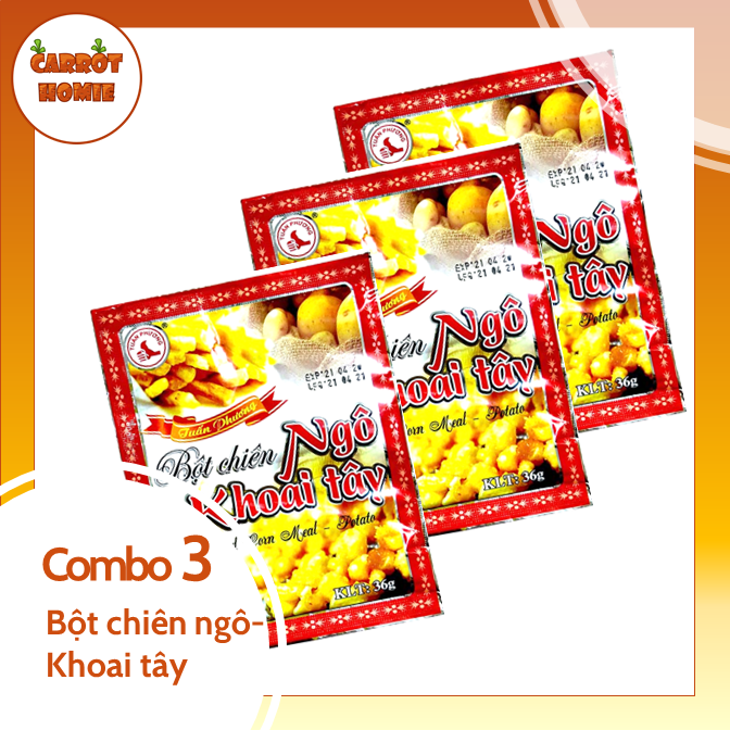 03 gói bột chiên Ngô-Khoai tây 36g