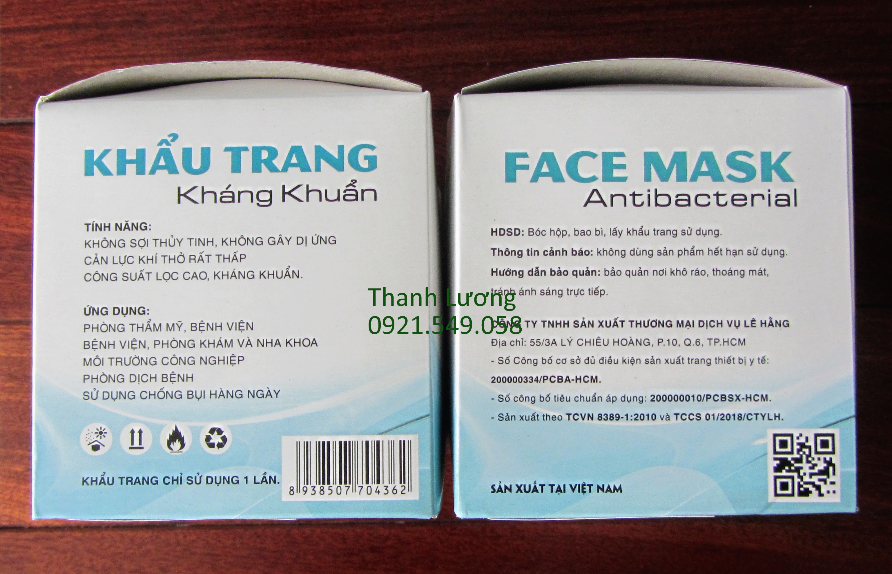 Khẩu trang y tế LEHACO 4 lớp (trắng - 50 cái)