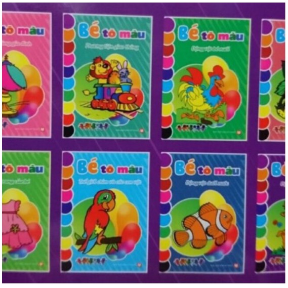 Quyển tập tô cho bé ( set 10 quyển)