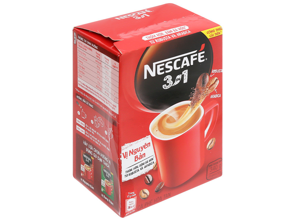 Cà phê sữa nescafé 3 in 1 đậm đà hài hòa 288g