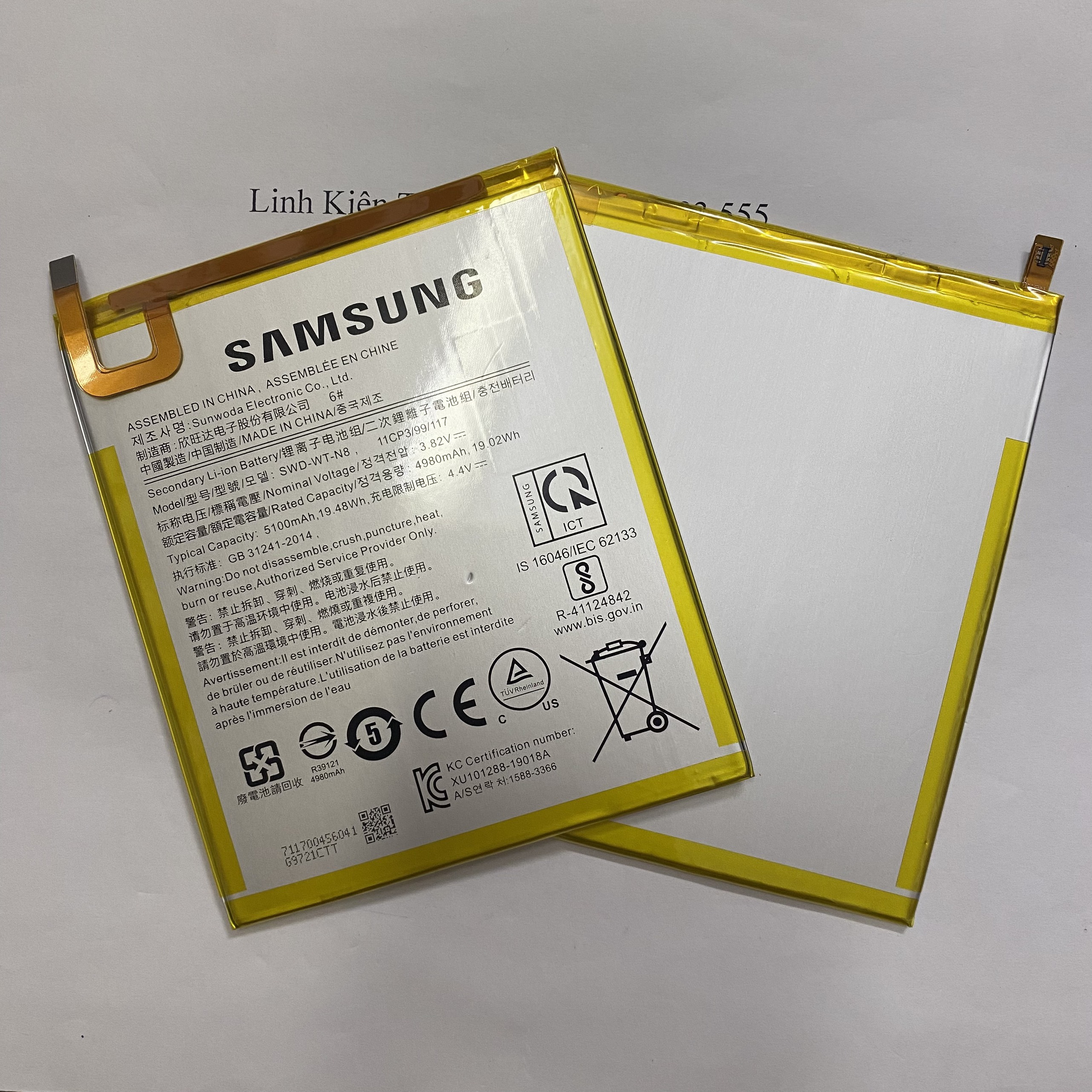 Pin Galaxy Tab A 8.0 T295 SM-T295 (Tab A8 8 inch 2019) 5100mAh