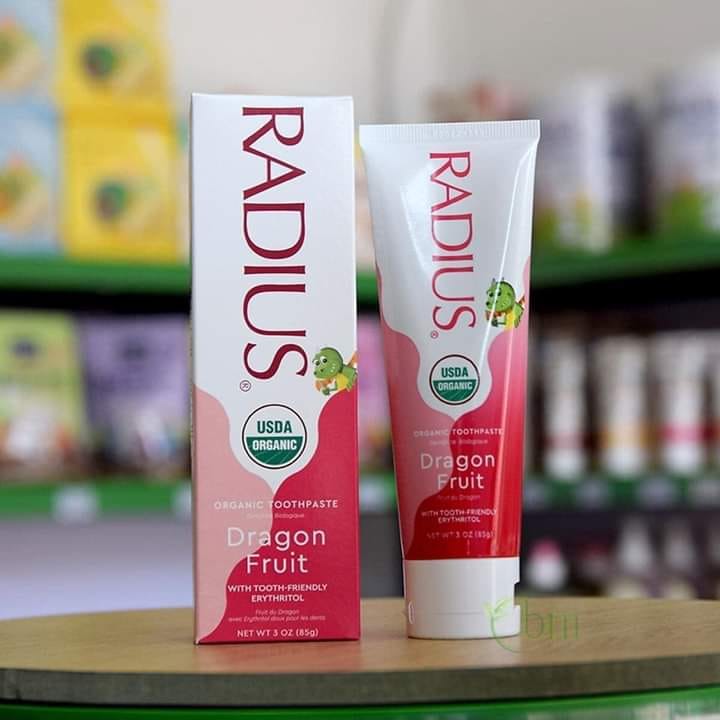 (hàng chuẩn)Kem Đánh Răng Hữu Cơ Radius Organic Toothpaste 85g (Trẻ Em & Người Lớn)