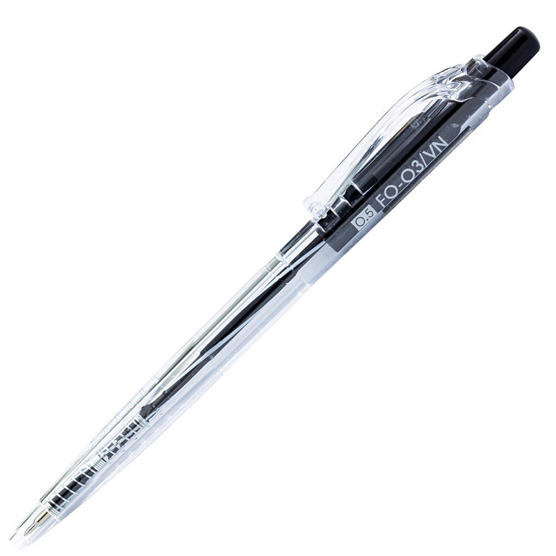 Set 5 bút bi 0.5mm Flexoffice FO-03/VN (mực xanh, đen, đỏ) (Thiên Long)
