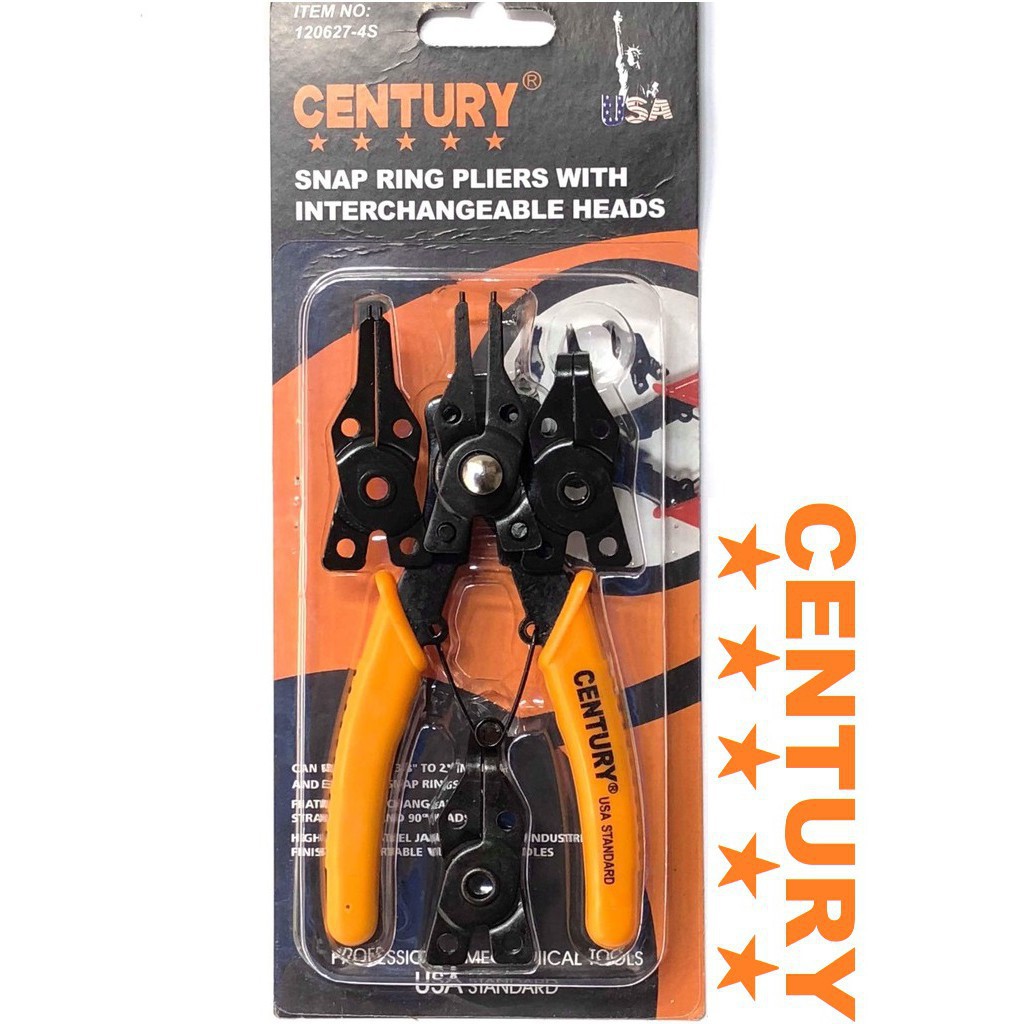 Bộ Kềm, Bộ Kìm Mở Phe Đa Năng 4 Đầu CENTURY Mã 120627-4S Chất Liệu Thép Cr-V (Chính Hãng)