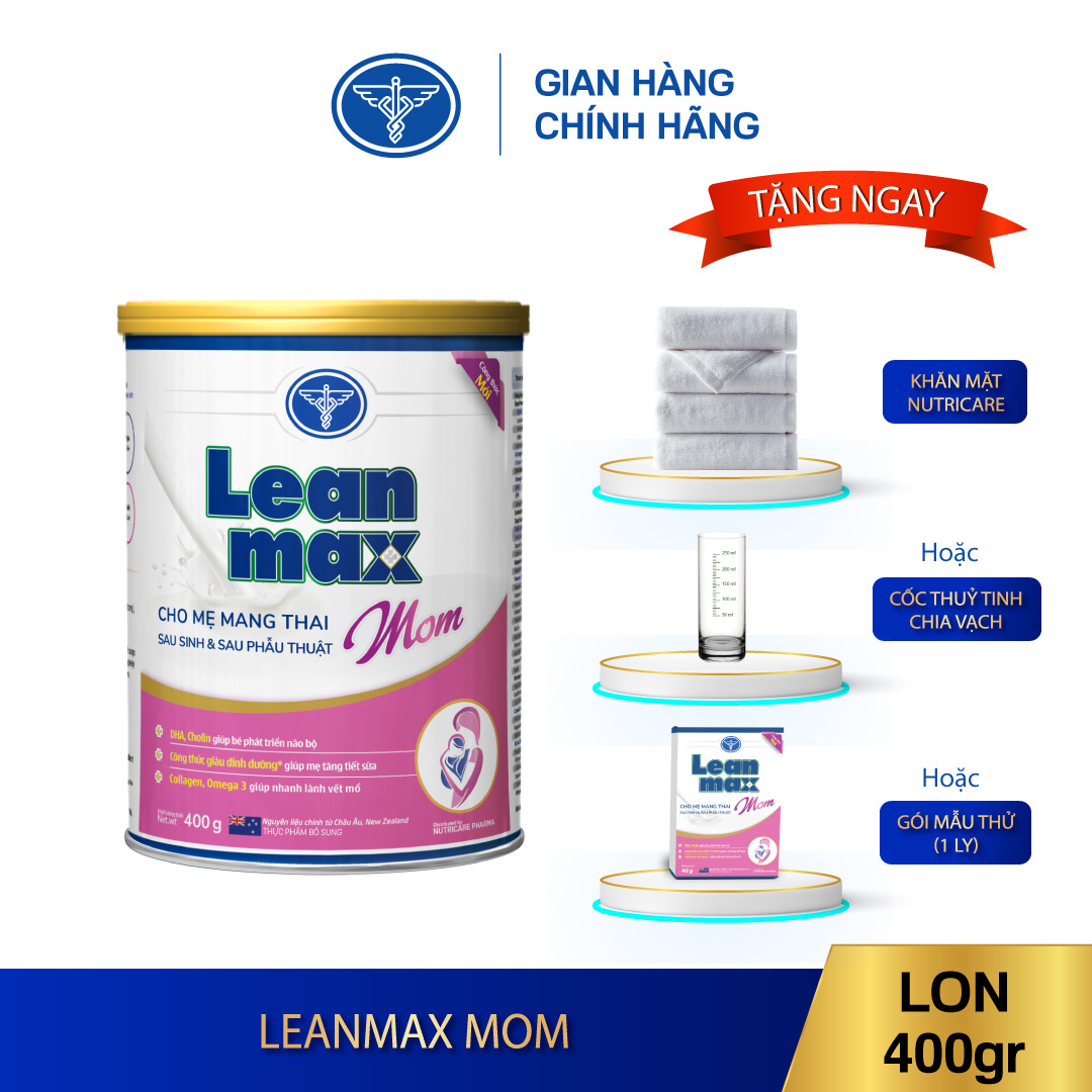 Lon sữa Leanmax Mom 400g - Dinh dưỡng cho phụ nữ mang thai và sau sinh