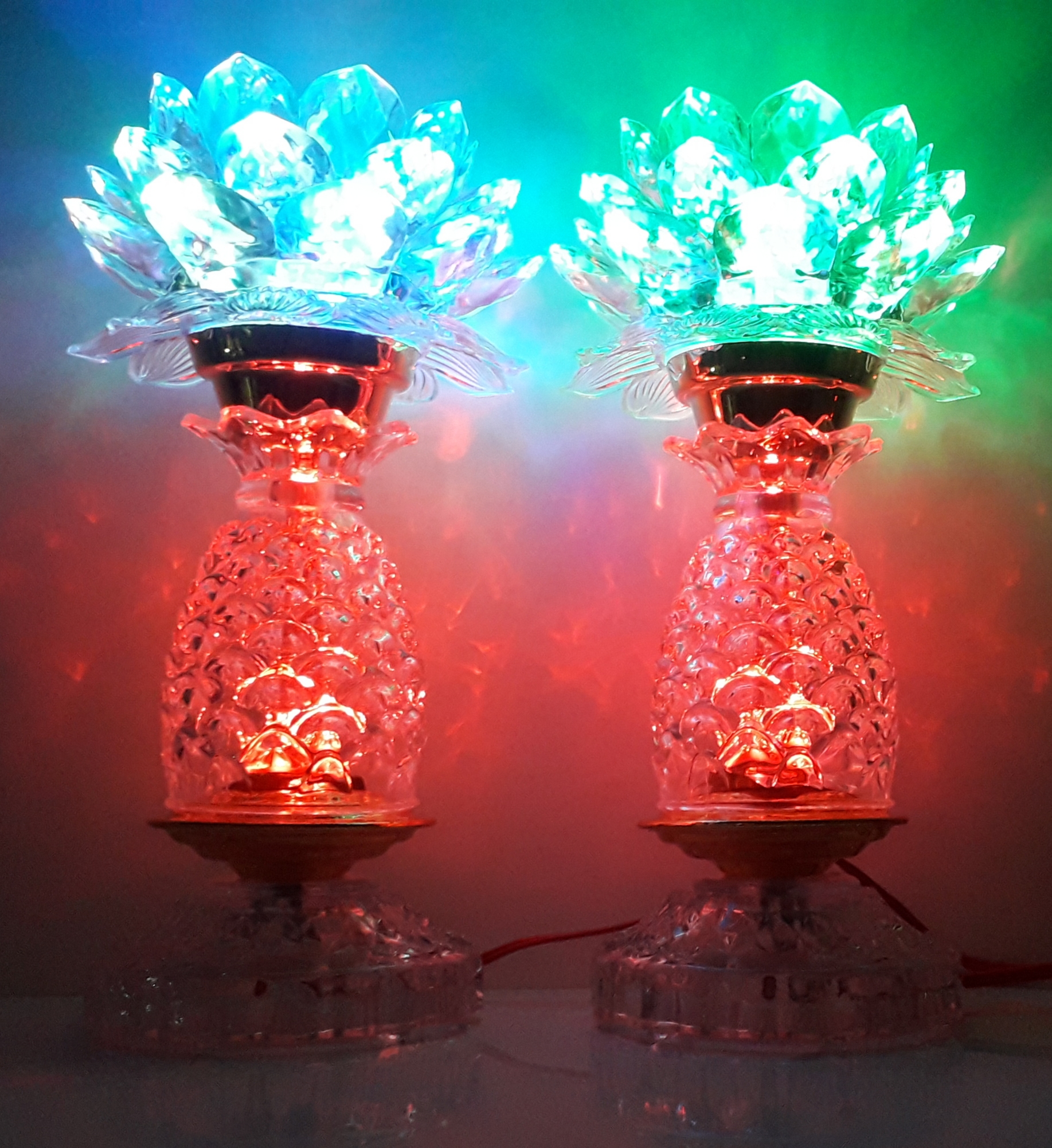 Bộ 2 đèn thờ Led Sen Thơm đổi nhiều màu rât đẹp