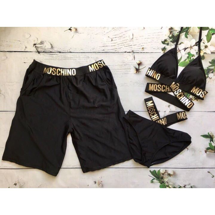 Đồ Bơi Đôi Bikini Đôi Mochino Cực Sang (Ảnh Khách)