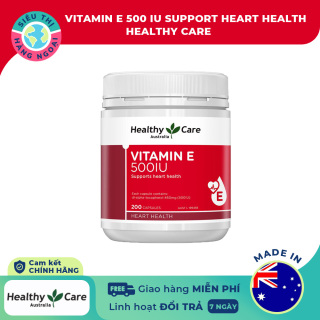 Viên uống Vitamin E 500IU Healthy Care Hàng Úc Date08 2024[Sức khỏe tim mạch-Dự phòng xơ vữa động mạch-Tăng sức đề kháng-Cải thiện trí nhớ-Hỗ trợ sáng mắt] được bán bởi Siêu Thị Hàng Ngoại thumbnail