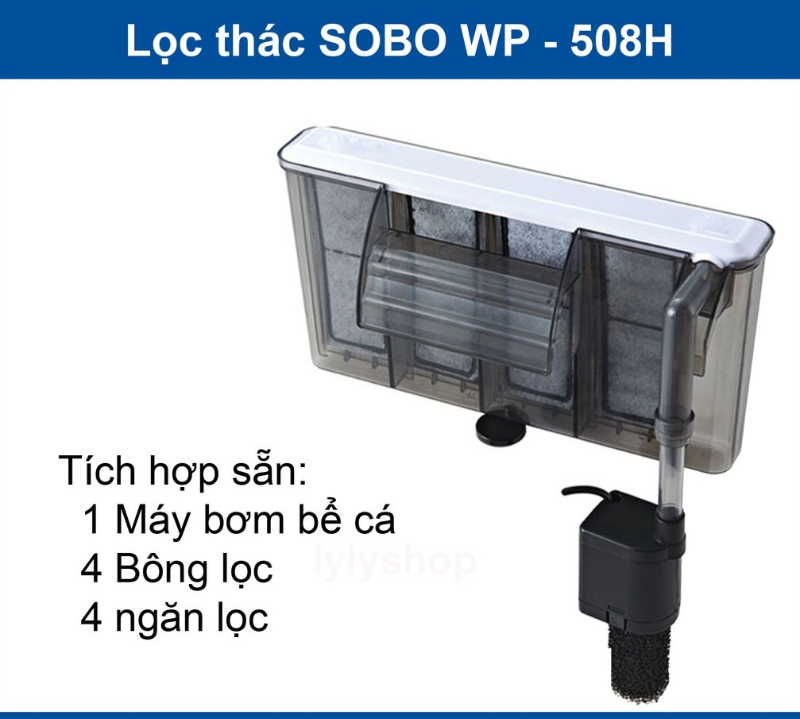 [HCM]Máy lọc thác treo SOBO WP 508H dành cho hồ cá cảnh