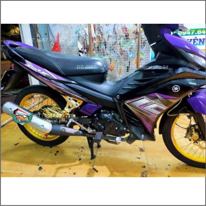 Tem rời exciter 135 đen tím