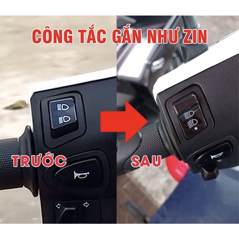 Công Tắc Tắt Đèn 3 Chế Độ Gắn Xe Honda Wave 2021, Vision, Air Blade, Wave RSX, Future,  Lead 125 halogen