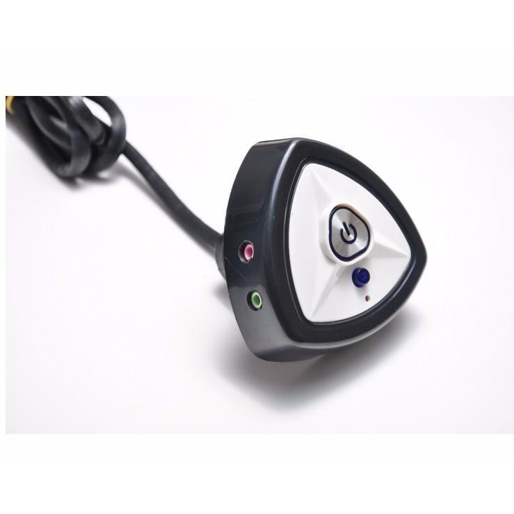 NÚT NGUỒN AONE -LED- USB-AUDIO - Tam giác dán