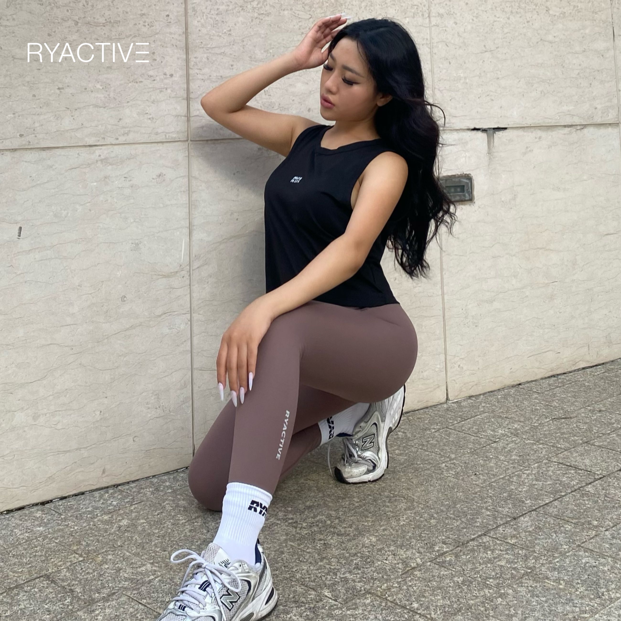 Quần legging thể thao dáng lửng RYACTIVE - MEDIUM LEGGING Chenust