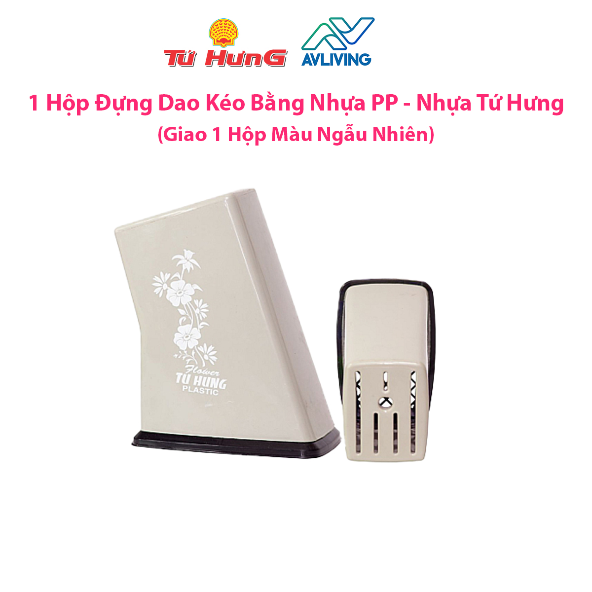 Ống cắm dao bằng nhựa pp có khay hứng nước, thoáng khí - nhựa tứ hưng