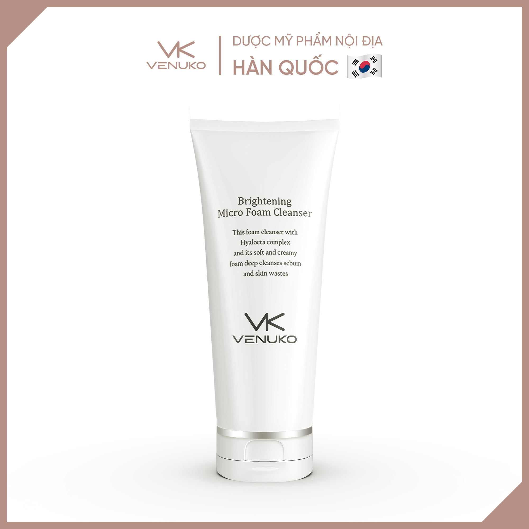 Sửa rửa mặt dưỡng trắng tạo bọt Venuko 150ml