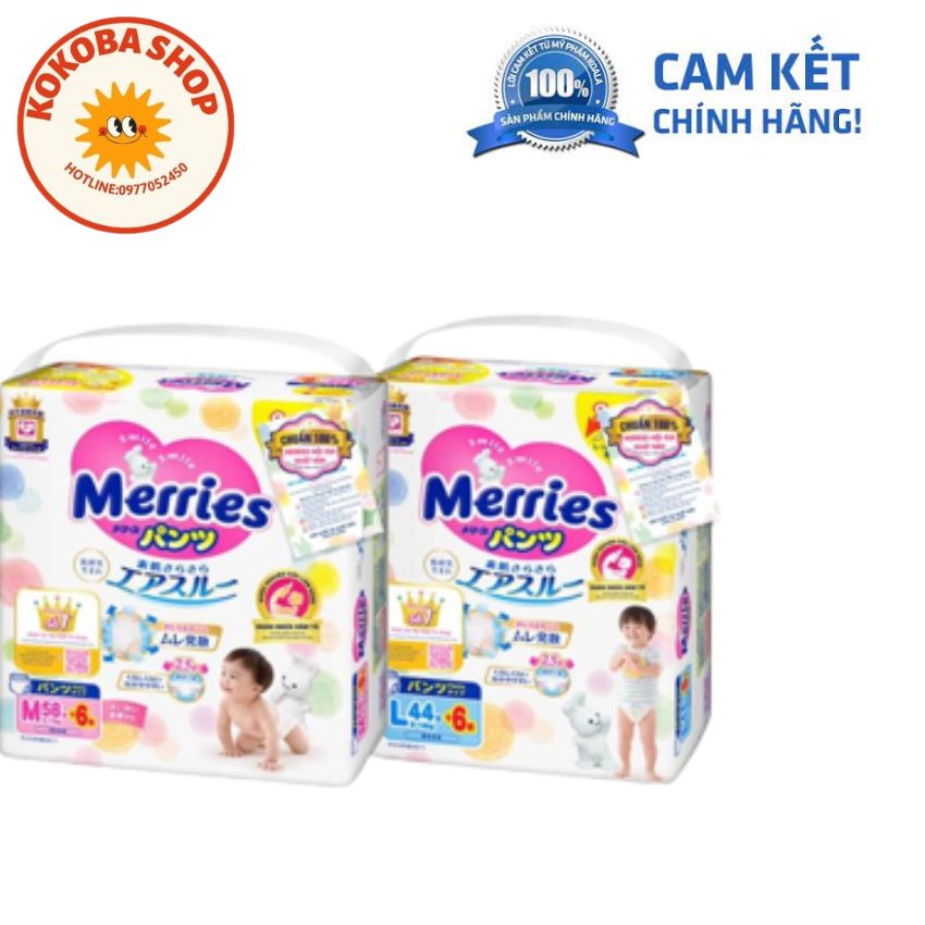 Bỉm merries nội địa nhật cộng miếng