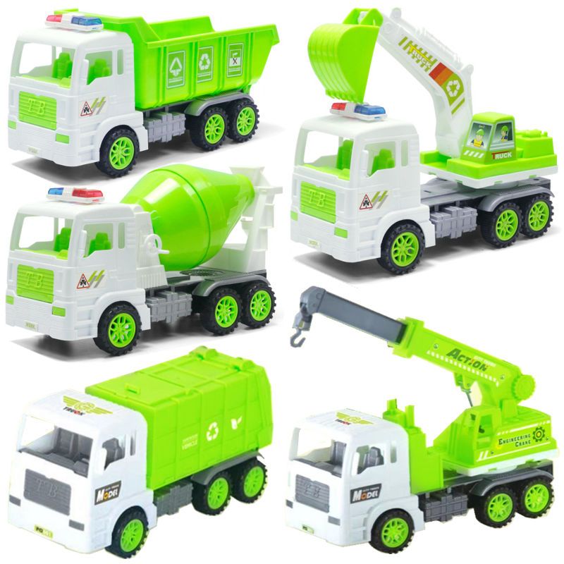 Xe công trình cỡ lớn đồ chơi máy xúc đồ chơi trẻ em chống rơi máy móc bé trai máy xúc xe ben quán tính xe