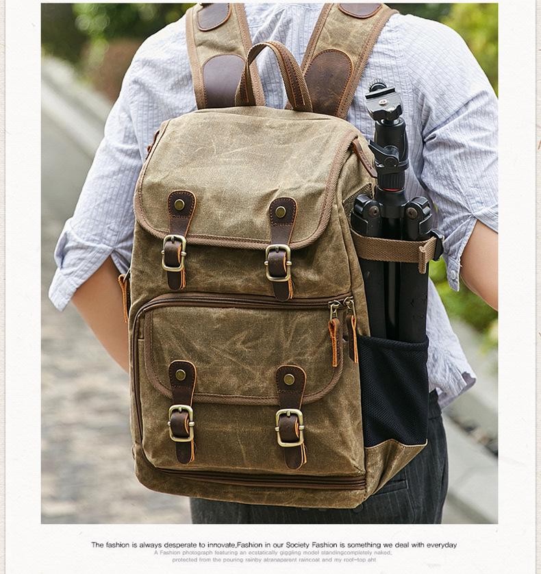 [HCM]Balo máy ảnh canvas hafl cao cấp CANVAS02