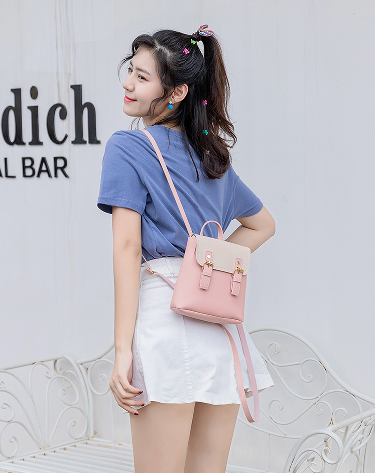 Ba lô mini da pu phong cách trẻ trung 2 KIỂU ĐEO BL280