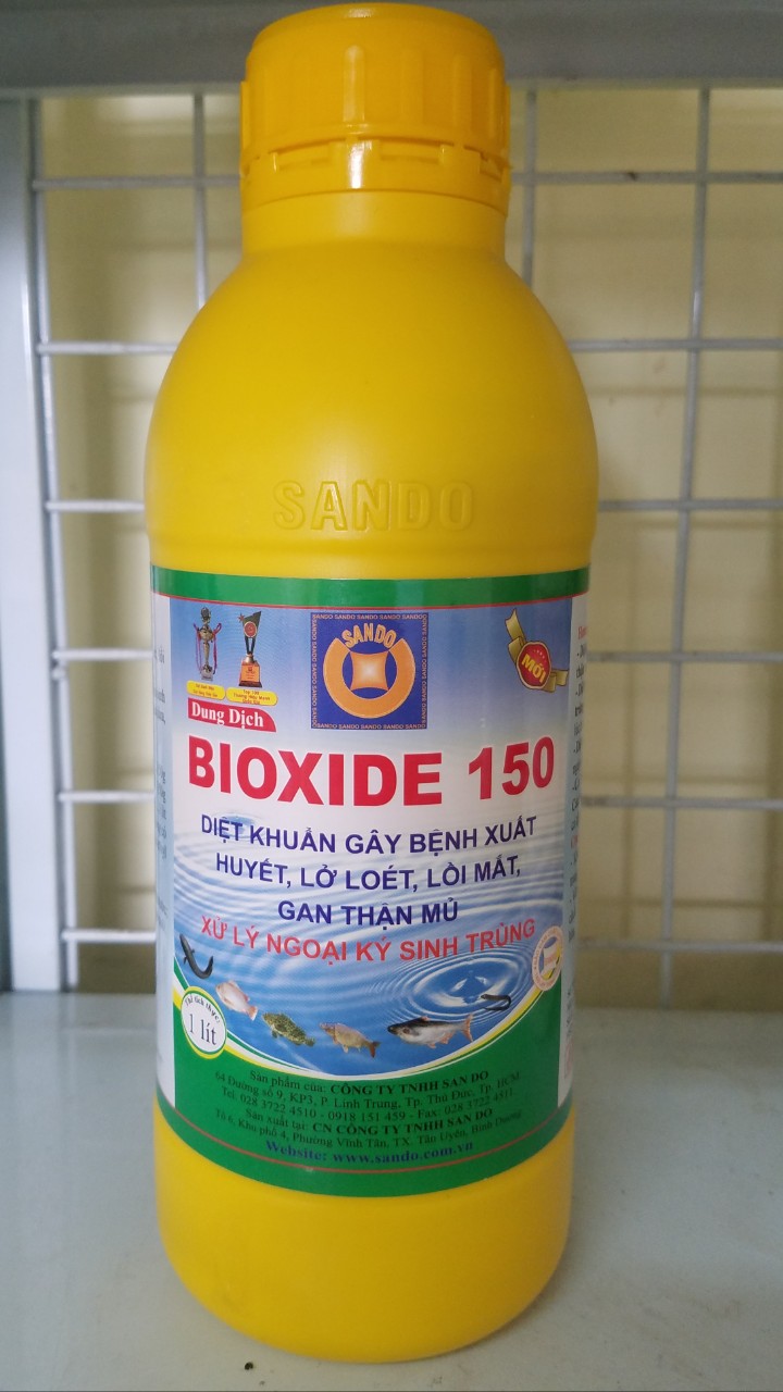 Thuốc CÁ - BIOXIDE 150 - Chai Nhựa 1 Lít  - Cty SanDo