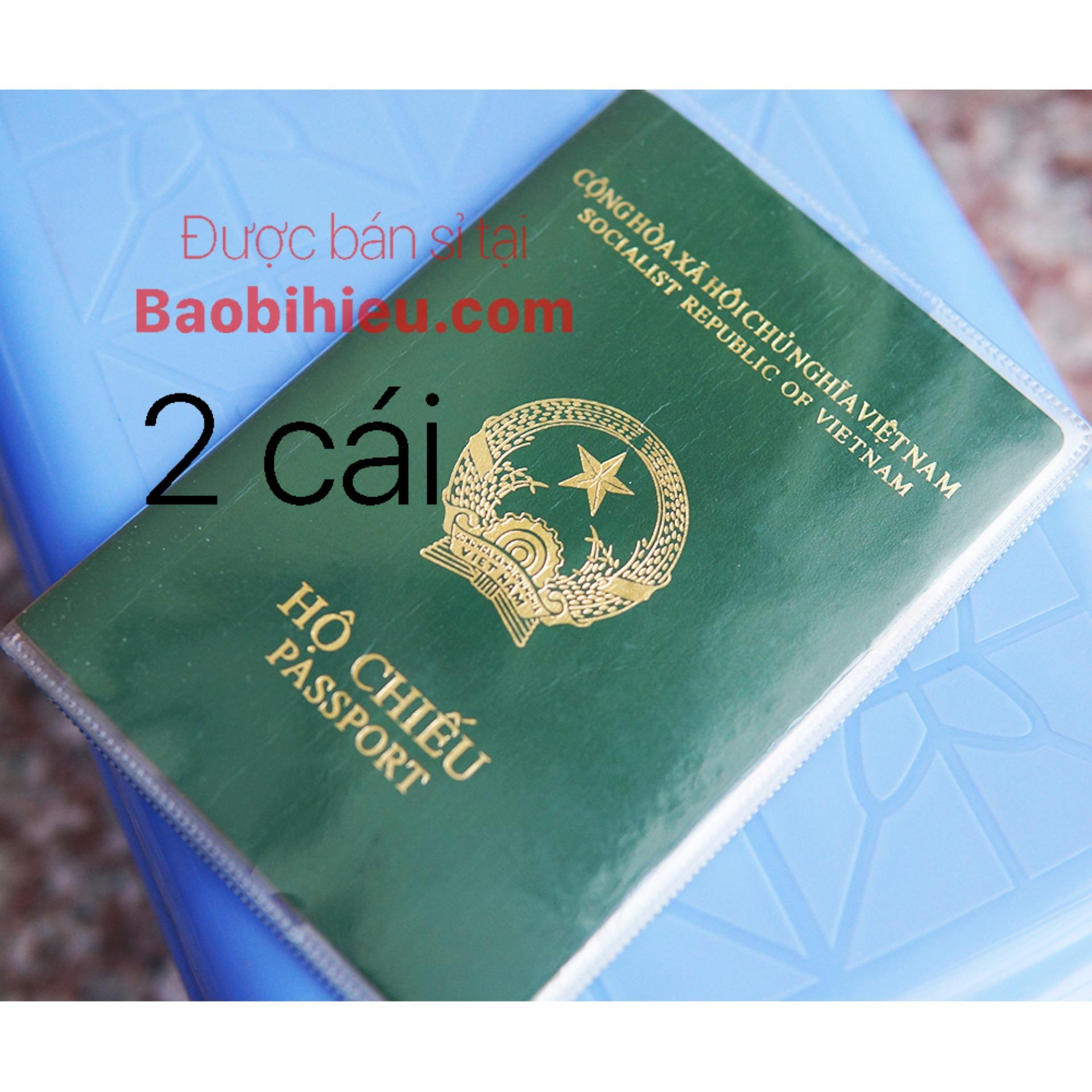 COMBO 2 cái Vỏ bao hộ chiếu dẻo trong chống nhàu, chống ướt, chống thấm... có ngăn đựng vé máy bay và giấy tờ 2B132