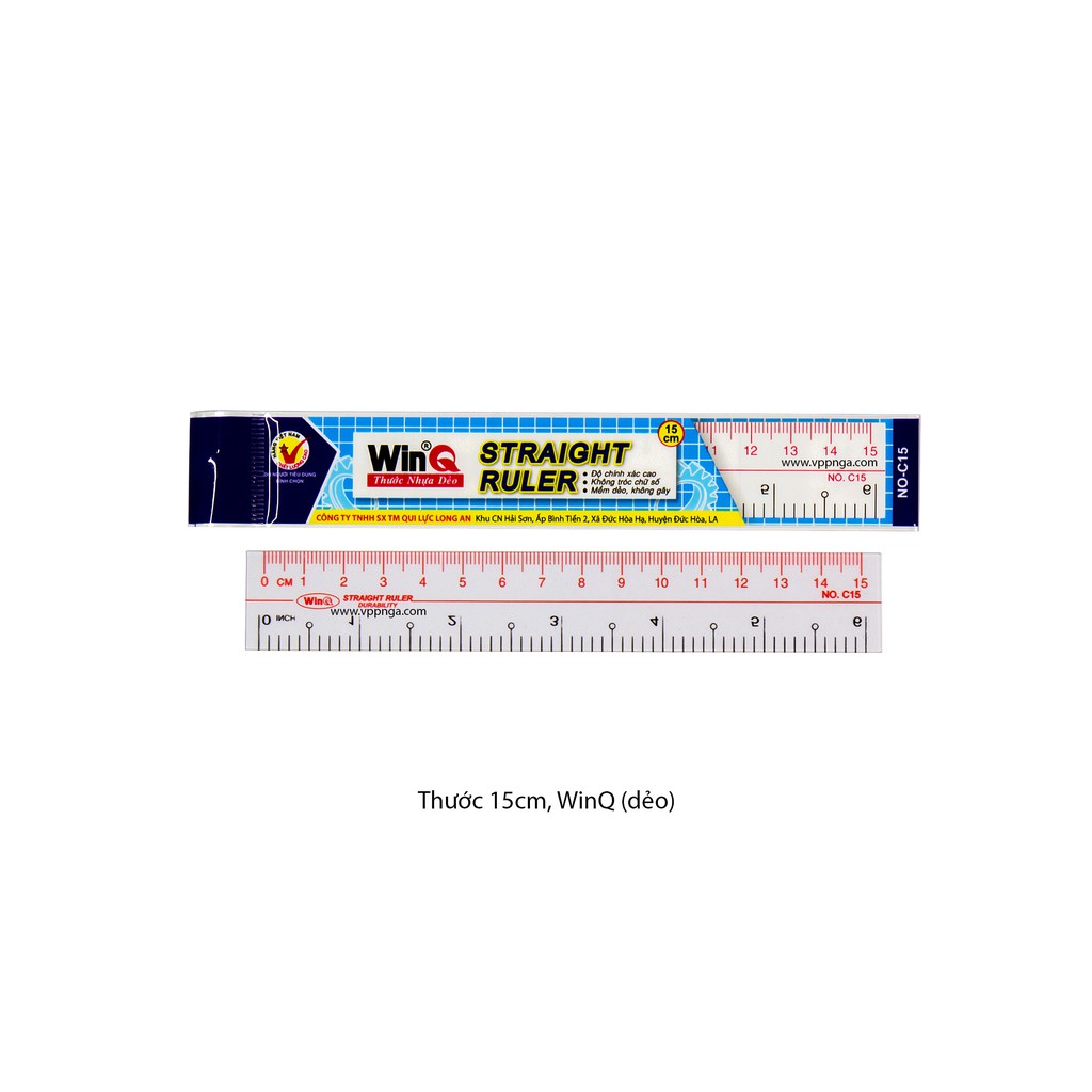 Thước kẻ dẻo WinQ 15cm, bền. Linzstore89