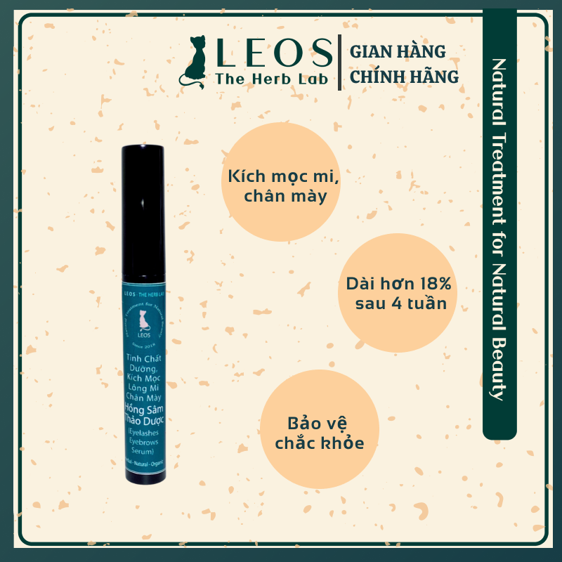 Tinh Chất Dưỡng, Kích Mọc Lông Mi và Mày Hồng Sâm Thảo Dược - HANDMADE by LEOS - The Herb Lab