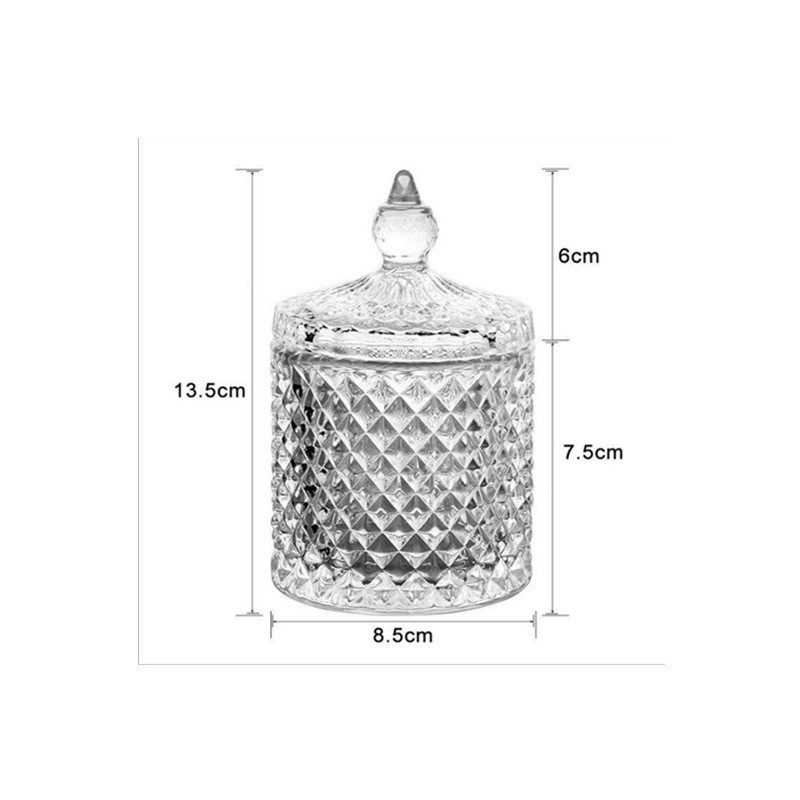 Hũ thuỷ tinh đựng mứt vân kim cương
