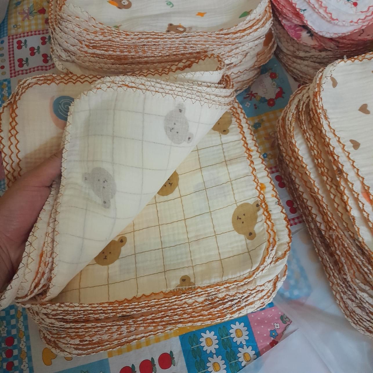 Khăn Xô sợi Tre Muslin 2 Lớp 25*25cm (nhiều mẫu)