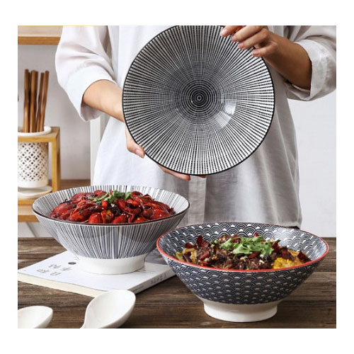Bát tô gốm, chén gốm size 18cm phong cách nhật bản