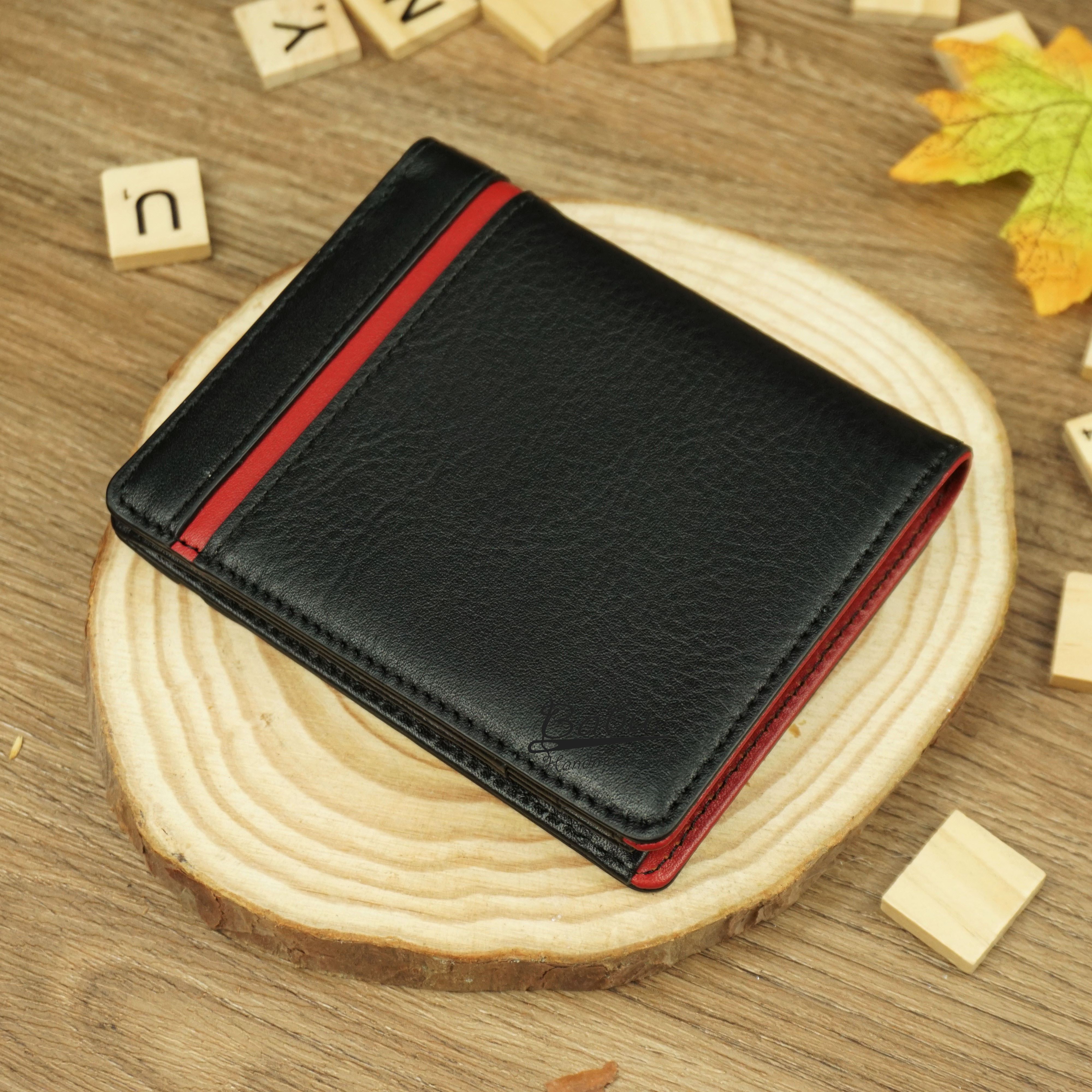 Ví da bò nappa màu đen da thật cao cấp, ví dọc nam babu handmade wl133