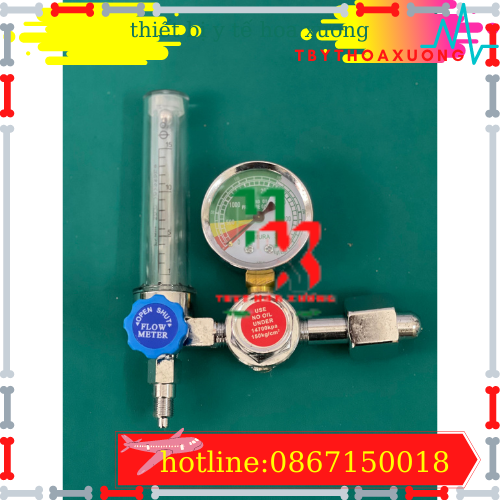 đồng hồ oxy gắn bình kimura có Van điều áp