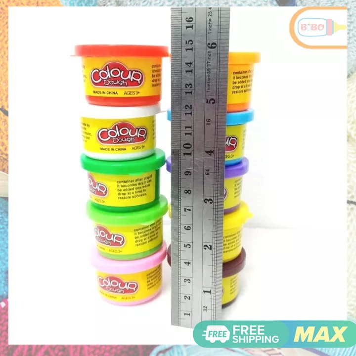 Lốc 5hũ đất nặn 5màu khác nhau - đồ chơi đất nặn