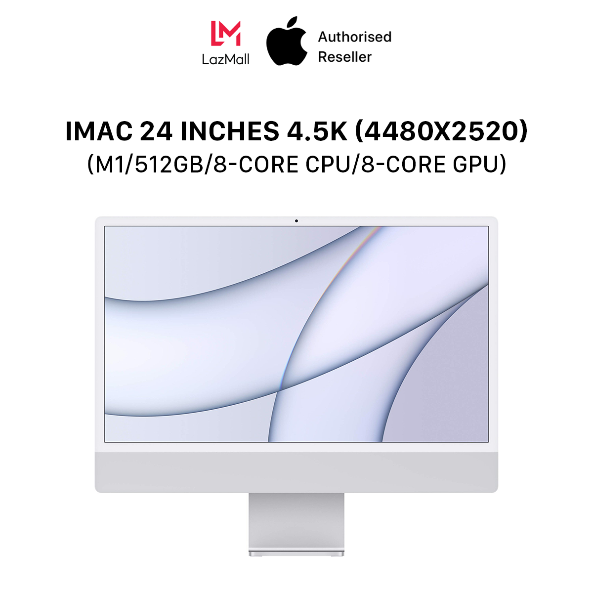 iMac 24 inches 4.5K (4480x2520) M1 Chipset (8GB & 16GB / 512GB / 8-Core CPU / 8-Core GPU) l HÀNG CHÍNH HÃNG