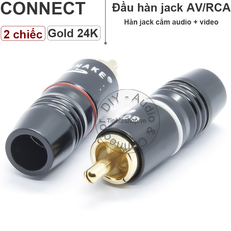 2PCS - RCA AV Coaxial SPDIF connector solder Goldsnake OD8mm