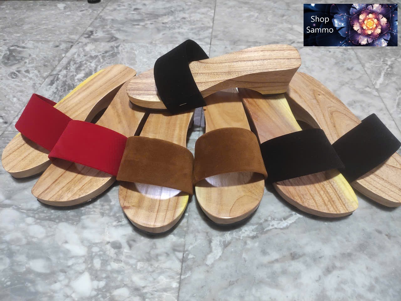Wooden Clogs 5-Inch Tall Wooden Clogs with 2-Layer Velvet Straps (Additional Rubber Sole Included)