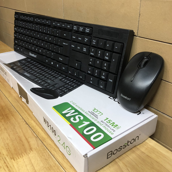 Bộ phím chuột không dây, dùng cho máy tính, laptop